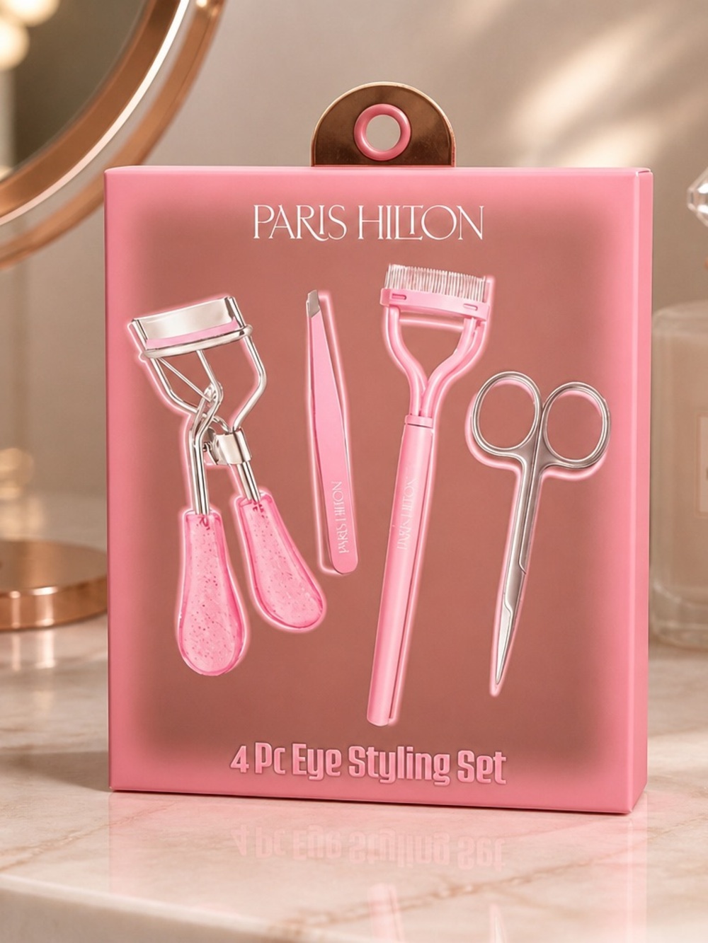 Paris Hilton 4 Pc Eye Styling Set NWT Pink Beauty Tools